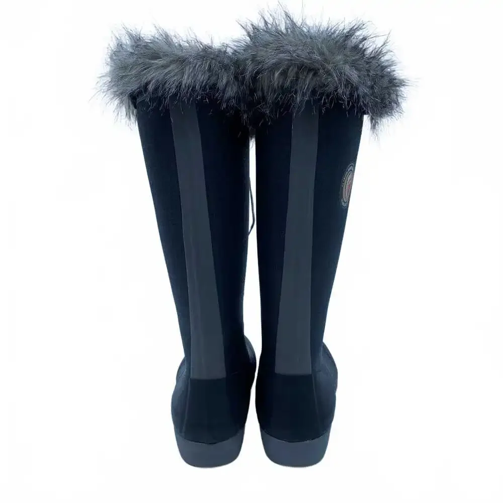 LaCrosse Black Rain Boots | Women’s Size 11 with Fur Trim